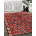 Machine Washable Traditional Sienna Brown Rug in a Family Room, wshtr2834