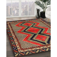 Traditional Dark Gold Brown Persian Rug, tr2837
