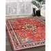 Traditional Camel Brown Persian Rug in Family Room, tr2838