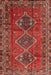 Machine Washable Traditional Red Rug, wshtr2839