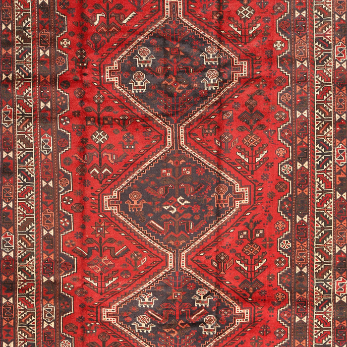 Machine Washable Traditional Red Rug, wshtr2839