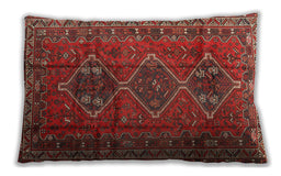 Traditional Classic Rectangular Red Lumbar Throw Pillow, 13 inch by 19 inch, lbtr2839