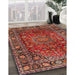 Machine Washable Traditional Tomato Red Rug in a Family Room, wshtr2840