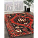 Traditional Chestnut Brown Persian Rug in Family Room, tr2841