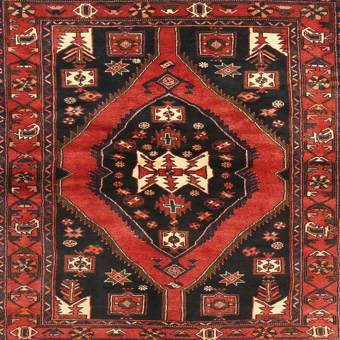 Square Traditional Chestnut Brown Persian Rug, tr2841
