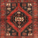 Square Traditional Chestnut Brown Persian Rug, tr2841