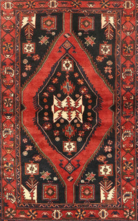 Machine Washable Traditional Chestnut Brown Rug, wshtr2841