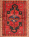 Machine Washable Traditional Red Rug, wshtr2842