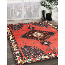 Machine Washable Traditional Rust Pink Rug in a Family Room, wshtr2843