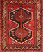 Machine Washable Traditional Chestnut Brown Rug, wshtr2844