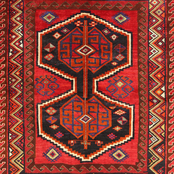 Machine Washable Traditional Chestnut Brown Rug, wshtr2844