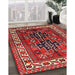 Traditional Dark Almond Brown Persian Rug in Family Room, tr2845