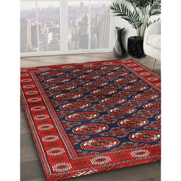 Traditional Red Persian Rug in Family Room, tr2847