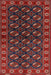 Machine Washable Traditional Tomato Red Rug, wshtr2847