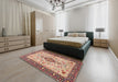 Machine Washable Traditional Brown Rug in a Bedroom, wshtr2848