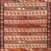 Square Traditional Sand Brown Southwestern Rug, tr2849