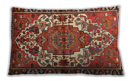 Traditional Classic Rectangular Tomato Red Lumbar Throw Pillow, 13 inch by 19 inch, lbtr2851