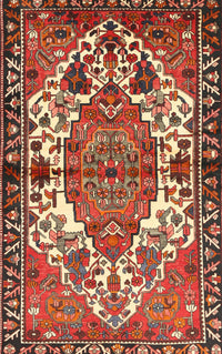 Machine Washable Traditional Tomato Red Rug, wshtr2851