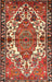 Machine Washable Traditional Tomato Red Rug, wshtr2851