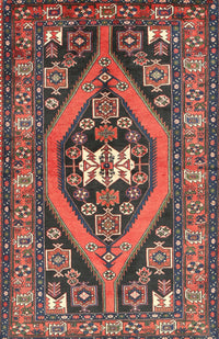 Machine Washable Traditional Dark Almond Brown Rug, wshtr2853