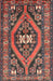 Machine Washable Traditional Dark Almond Brown Rug, wshtr2853