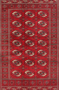 Machine Washable Traditional Cherry Red Rug, wshtr2854