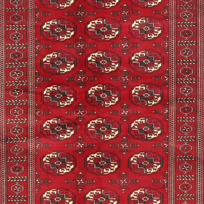Machine Washable Traditional Cherry Red Rug, wshtr2854