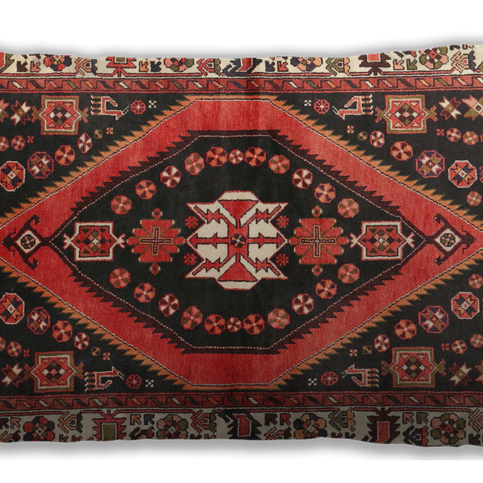 Traditional Classic Rectangular Saffron Red Lumbar Throw Pillow, 13 inch by 19 inch, lbtr2855