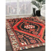 Traditional Saffron Red Persian Rug in Family Room, tr2855