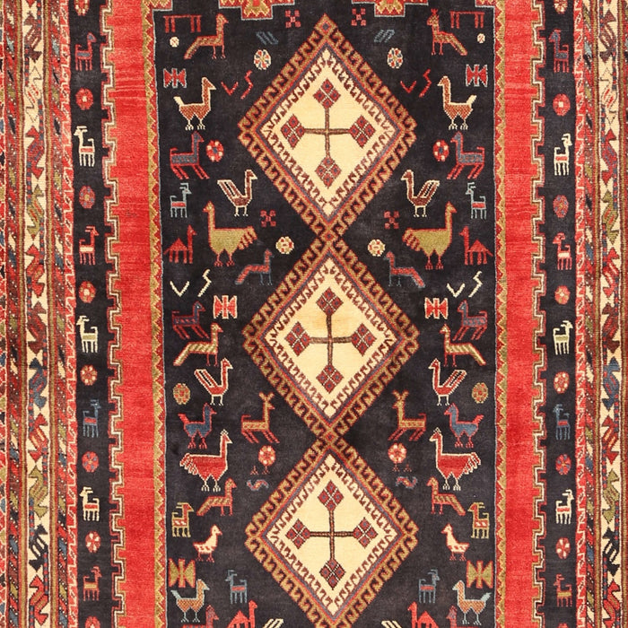 Traditional Saffron Red Persian Rug, tr2856