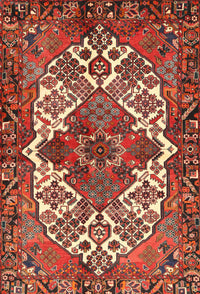 Machine Washable Traditional Tomato Red Rug, wshtr2857