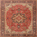 Square Traditional Sand Brown Persian Rug, tr2858