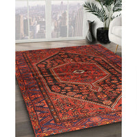 Traditional Chestnut Brown Persian Rug, tr2859