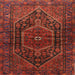 Square Traditional Chestnut Brown Persian Rug, tr2859