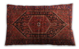 Traditional Classic Rectangular Chestnut Brown Lumbar Throw Pillow, 13 inch by 19 inch, lbtr2859