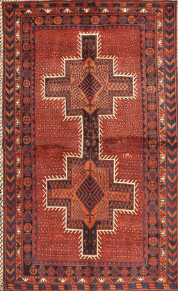 Machine Washable Traditional Red Rug, wshtr2860