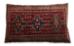 Traditional Classic Rectangular Tomato Red Lumbar Throw Pillow, 13 inch by 19 inch, lbtr2861