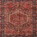 Round Machine Washable Traditional Rust Pink Rug, wshtr2862