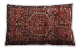Traditional Classic Rectangular Rust Pink Lumbar Throw Pillow, 13 inch by 19 inch, lbtr2862