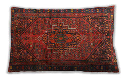 Traditional Classic Rectangular Chestnut Brown Lumbar Throw Pillow, 13 inch by 19 inch, lbtr2864