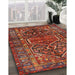 Machine Washable Traditional Tomato Red Rug in a Family Room, wshtr2865