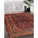 Traditional Sienna Brown Persian Rug in Family Room, tr2866