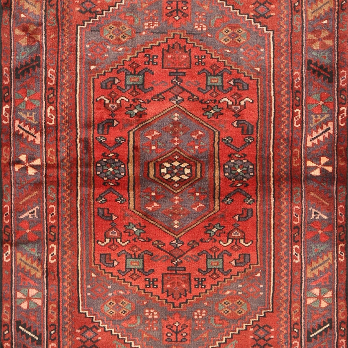 Machine Washable Traditional Red Rug, wshtr2867