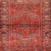 Round Machine Washable Traditional Red Rug, wshtr2867