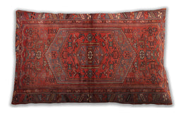 Traditional Classic Rectangular Red Lumbar Throw Pillow, 13 inch by 19 inch, lbtr2867