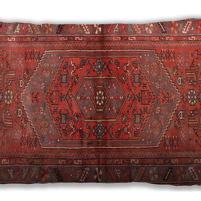 Traditional Classic Rectangular Red Lumbar Throw Pillow, 13 inch by 19 inch, lbtr2867