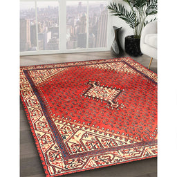 Machine Washable Traditional Red Rug in a Family Room, wshtr2869