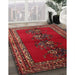 Traditional Sienna Brown Persian Rug in Family Room, tr286