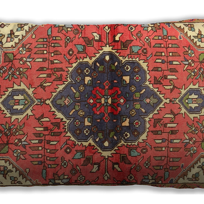 Traditional Classic Rectangular Peru Brown Lumbar Throw Pillow, 13 inch by 19 inch, lbtr2871