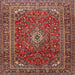 Square Traditional Orange Salmon Pink Persian Rug, tr2872